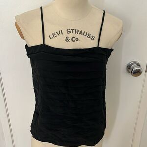 Vintage Royal Silk Black Silk Tank‎